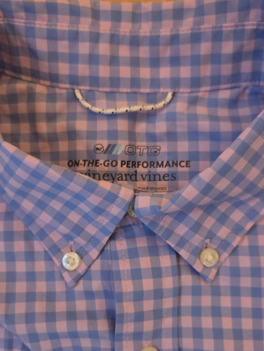 Vineyard Vines Men On-The-Go Performance Gingham Button Down Shirt, S